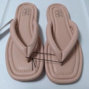 NOBO pink puffy flip flop memory foam sandals